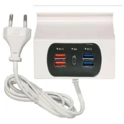 Cargador de Celular y Baterías,Cargador Carga Celular Tipo C Usb Corriente Enchufe Multi