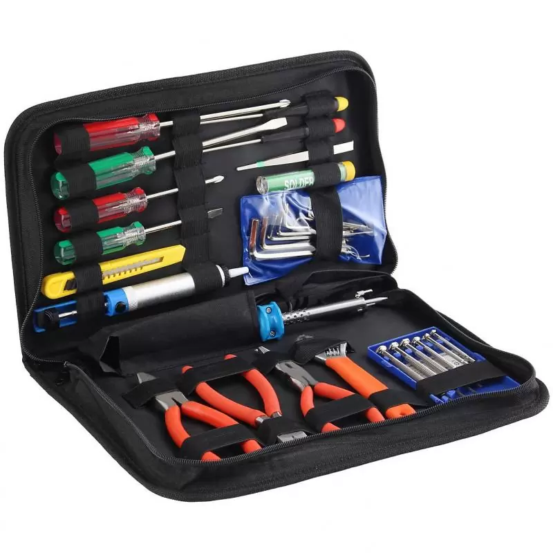 Herramientas Manuales,Set de Herramientas 28 piezas, destornilladores, alicates, soldador, llaves
