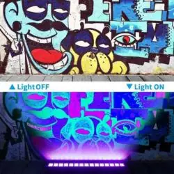 Iluminación de Fiestas,Barra De Luz Negra Uv Ultravioleta Led Cumpleaños Fiesta - 12 Led