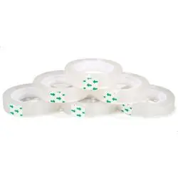 Artículos de Oficina,6x Cinta Adhesiva Transparente Cristal Clear Colegio Universidad 12mm