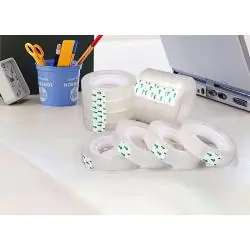 Artículos de Oficina,6x Cinta Adhesiva Transparente Cristal Clear Colegio Universidad 12mm