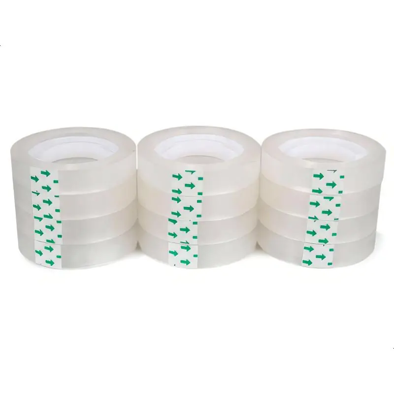 Artículos de Oficina,6x Cinta Adhesiva Transparente Cristal Clear Colegio Universidad 12mm