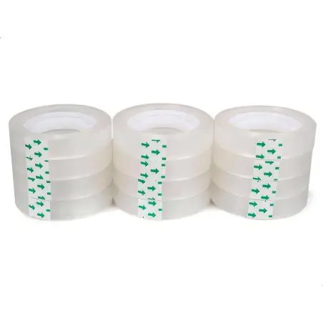 Artículos de Oficina,6x Cinta Adhesiva Transparente Cristal Clear Colegio Universidad 12mm