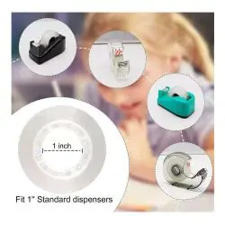 Artículos de Oficina,6x Cinta Adhesiva Transparente Cristal Clear Colegio Universidad 12mm