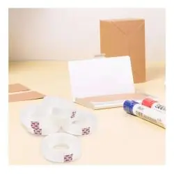 Artículos de Oficina,6x Cinta Adhesiva Transparente Cristal Clear Colegio Universidad 12mm