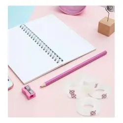 Artículos de Oficina,6x Cinta Adhesiva Transparente Cristal Clear Colegio Universidad 12mm