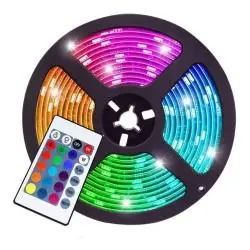 Cintas y Tiras LED,Tira Cinta Led Usb Luces Rgb Con Control Para Pc Tv Auto