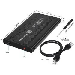 Accesorios Almacenamiento,Cofre SATA Case Disco Duro 2.5 Usb Hd Notebook - Color Azar