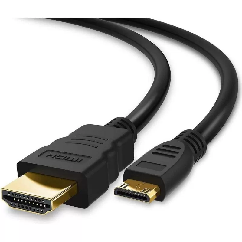 Cables de Video,Cable MINI Hdmi A Hdmi Dorado FULL HD Audio /Video Digital Alta Definicion 1.5 Metros