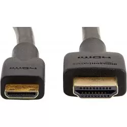 Cables de Video,Cable MINI Hdmi A Hdmi Dorado FULL HD Audio /Video Digital Alta Definicion 1.5 Metros