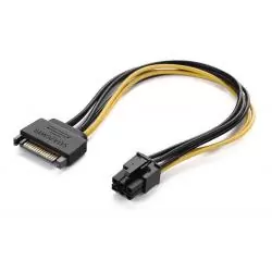 Adaptadores y Cables,Cable Poder Sata Hembra 15pin A 6 Pin Pci Express Video