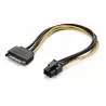 Adaptadores y Cables,Cable Poder Sata Hembra 15pin A 6 Pin Pci Express Video