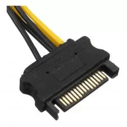 Adaptadores y Cables,Cable Poder Sata Hembra 15pin A 6 Pin Pci Express Video
