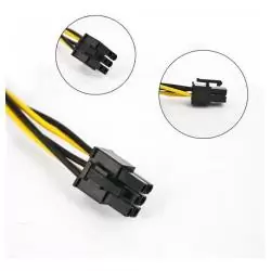 Adaptadores y Cables,Cable Poder Sata Hembra 15pin A 6 Pin Pci Express Video