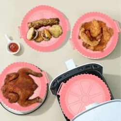 Cocina y Dormitorio,Cesta De Silicona Para Olla Freidora De Aire Reutilizable