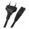 Cables de Poder,Cable Poder Tipo 8 Radio Parlante Bazuka Cargador Notebook