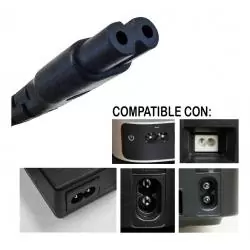 Cables de Poder,Cable Poder Tipo 8 Radio Parlante Bazuka Cargador Notebook