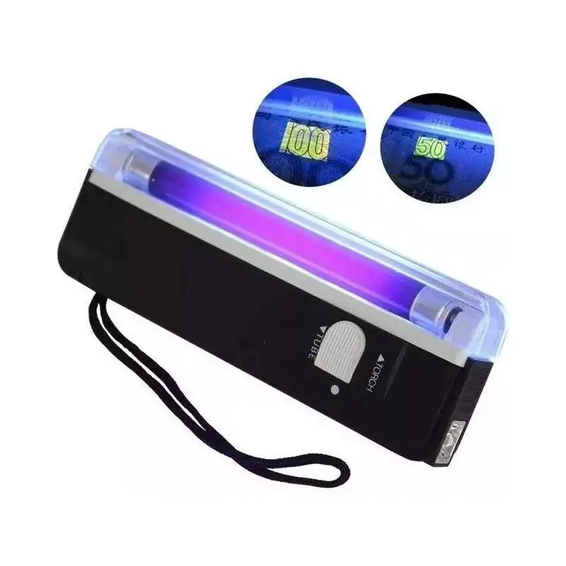 Detector Billetes Falsos,Detector De Billete Falso Led Uv Con Linterna Feria Negocio