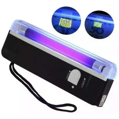 Detector Billetes Falsos,Detector De Billete Falso Led Uv Con Linterna Feria Negocio