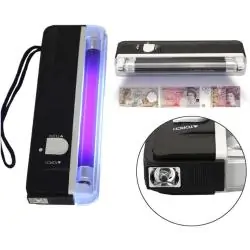 Detector Billetes Falsos,Detector De Billete Falso Led Uv Con Linterna Feria Negocio
