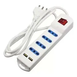 Alargador y Zapatillas electricas,Alargador Zapatilla Extension Puertos Usb 3 Metros Corriente