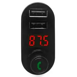 Transmisor FM Bluetooth Manos Libres,Transmisor Fm Auto Bluetooth Mp3 Manos Libre Pantalla Usb Bt