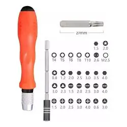 Herramientas Manuales,Set Destornillador 32 Piezas Precision Puntas Intercambiable