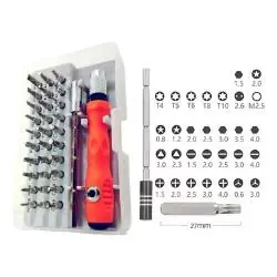 Herramientas Manuales,Set Destornillador 32 Piezas Precision Puntas Intercambiable