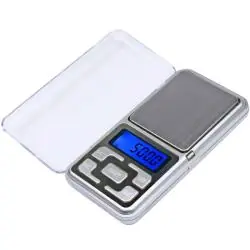 Pesas y Grameras,Balanza Gramera Pesa De 0,1 A 500 Grs Tare Luz Onzas Gramos