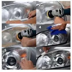 Otros,Kit Restaurador Mica Repara Foco Opaco de Auto Luz Sol UV Pulido Limpiador