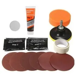 Otros,Kit Restaurador Mica Repara Foco Opaco de Auto Luz Sol UV Pulido Limpiador
