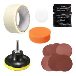 Otros,Kit Restaurador Mica Repara Foco Opaco de Auto Luz Sol UV Pulido Limpiador