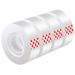 Artículos de Oficina,4x Cinta Adhesiva Invisible Transparente Cristal Clear Colegio Universidad 18mm