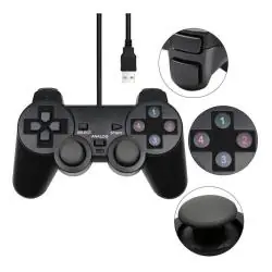 Joysticks de Juego,Joystick Control Palanca Usb Pc Mando Juegos Alambrico con Vibracion