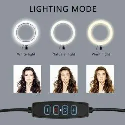 Iluminación Selfie,Aro De Luz Led 20Cm Para Fotografias Y Videos