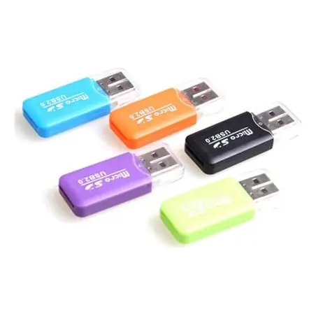Accesorios Almacenamiento,Lector Adaptador Usb De Tarjetas Micro Sd De Colores