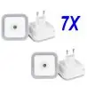 Ampolletas,7X Espanta Cuco Nocturno Luz Led Sensor Noche Niño Enchufe