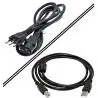 Adaptadores y Cables,Set Cable de Poder Tipo Pc C13 y Usb Impresora Para Hp Canon Epson Brother - 3 Patas