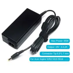Cargadores de Notebook,Cargador de Notebook 19v 3.42a 65W Punta 5.5mm y 1.7mm para ACER Premium