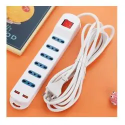 Alargador y Zapatillas electricas,Alargador Zapatilla Extension Puertos Usb 3 Metros Corriente