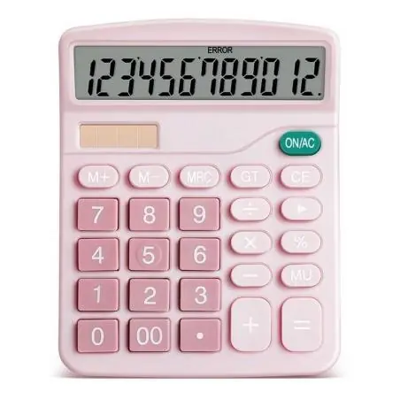 Calculadoras,Calculadora Rosa Pink Escritorio Oficina Colegio Rosada - ROSA KK8375-C