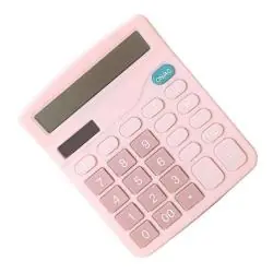 Calculadoras,Calculadora Rosa Pink Escritorio Oficina Colegio Rosada - ROSA KK8375-C