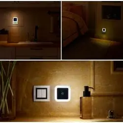 Ampolletas,7X Espanta Cuco Nocturno Luz Led Sensor Noche Niño Enchufe
