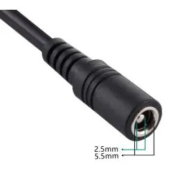Cables de Poder,Conector Poder Hembra 5.5mm Camara CCTV Tira Led Jack Power Armar