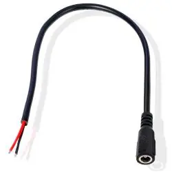 Cables de Poder,Conector Poder Hembra 5.5mm Camara CCTV Tira Led Jack Power Armar