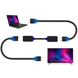 Adaptador de Video y Conversor,Copla Adaptador Hdmi Hembra Cambiador Genero Extension - Cable