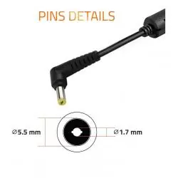Cargadores de Notebook,Cargador de Notebook 19v 3.42a 65W Punta 5.5mm y 1.7mm para ACER Premium