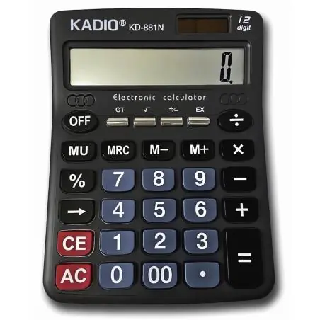 Calculadoras,Calculadora Botones Grandes Comercio Colegio Estudiant 12dig - KD-881N