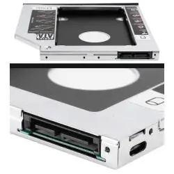Accesorios Almacenamiento,Adaptador Disco duro Caddy Dvd Hd Ou Ssd 2.5 Sata 9.5mm