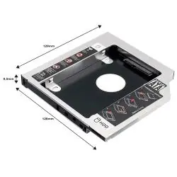 Accesorios Almacenamiento,Adaptador Disco duro Caddy Dvd Hd Ou Ssd 2.5 Sata 9.5mm